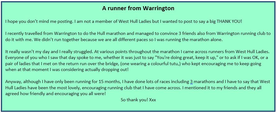 A runner from Warrington